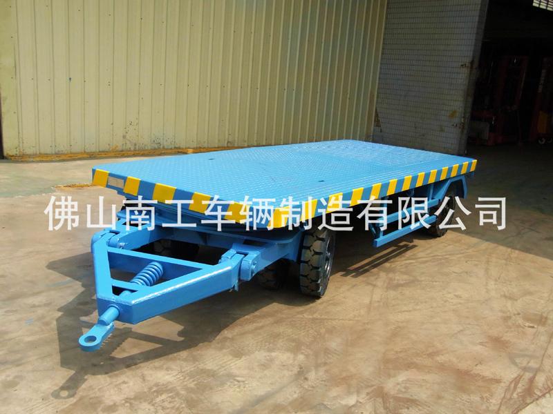 叉车牵引工业平板车 工厂车间周转用10吨ky平台_KY（中国）一站式服务平台